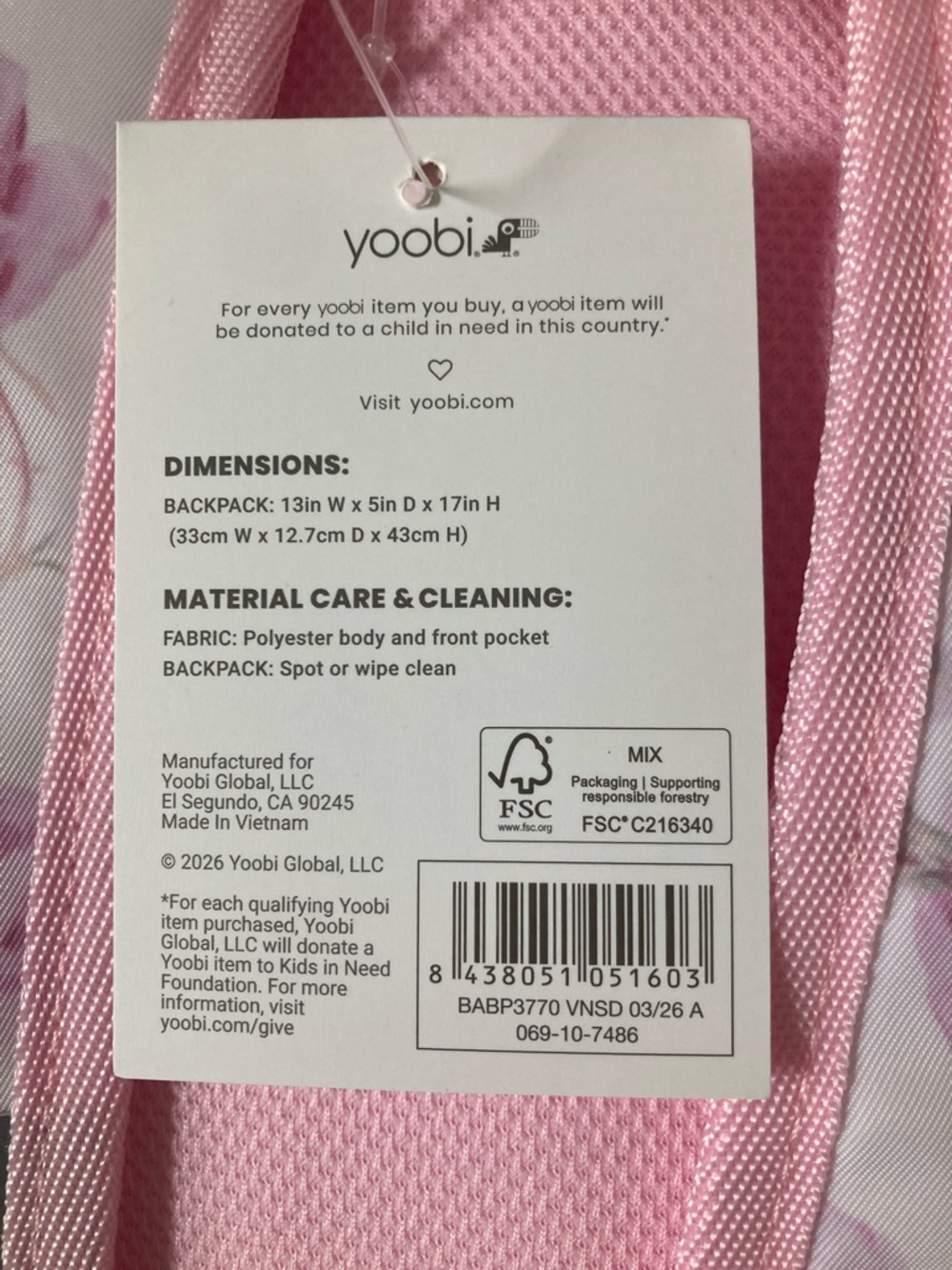 IN-HAND | LoveShackFancy x Target Yoobi Ribbon Rosa Backpack Sterling Dusk - Picture 6 of 13